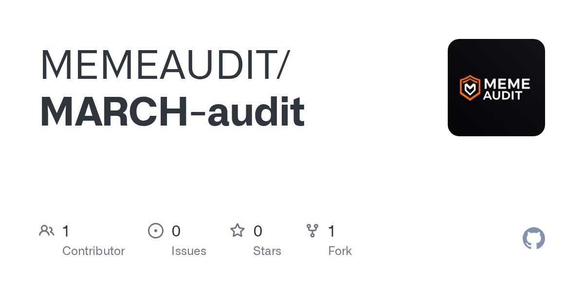audit_meme's tweet card. Contribute to MEMEAUDIT/MARCH-audit development by creating an account on GitHub.