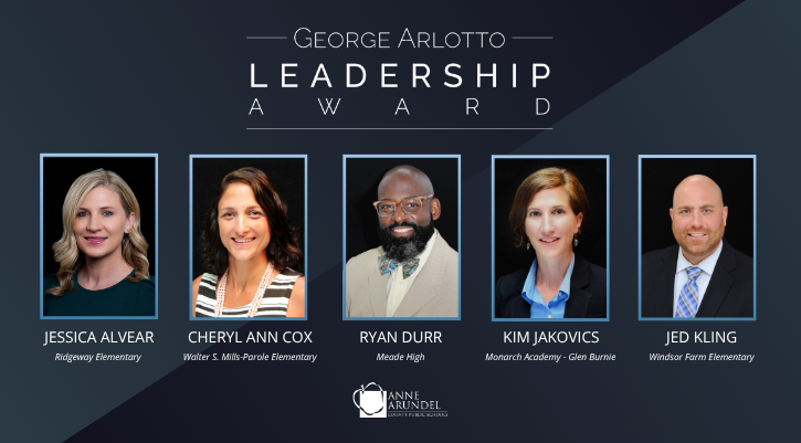 AACountySchools's tweet card. Three elementary school principals, a high school principal and a charter school principal make up t...