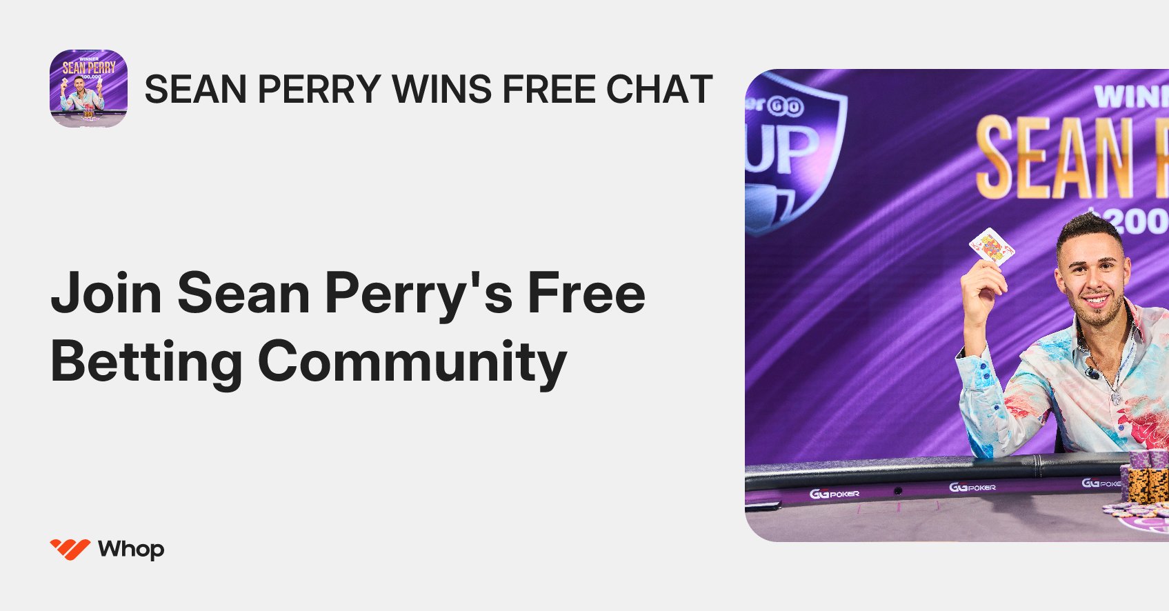 seanperrywins's tweet card. I left the poker world as the #3 Ranked Poker Player in World in 2021 with over $7 million in winnings to pursue sports betting where I am making over 8 figures a year.