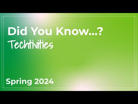 EdTechAPS's tweet card. Did You Know - Techtivities Spring 2024