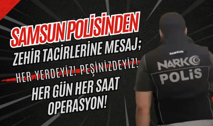memleketsamsun1's tweet card. Samsun'da gerçekleştirdikleri başarılı operasyonlarla zehir taciri torbacılara nefes aldırmayan Samsun Polisinden mesaj var; Her Yerdeyiz! Peşinizdeyiz!