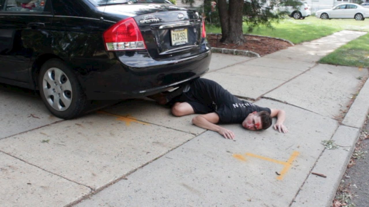 Nick_TheHat's tweet card. HIT BY A CAR PRANK