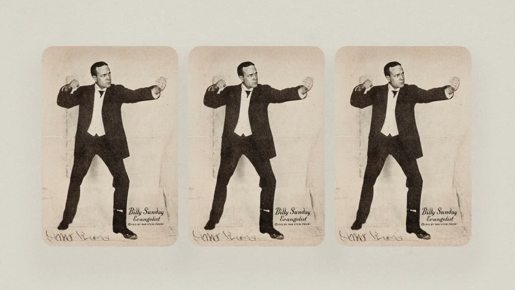 biteproject's tweet card. De jugador de béisbol a ferviente predicador, Billy Sunday transformó los estadios en templos y el espectáculo en predicación fiel del Evangelio. Con un estilo teatral, desafió los vicios de su...