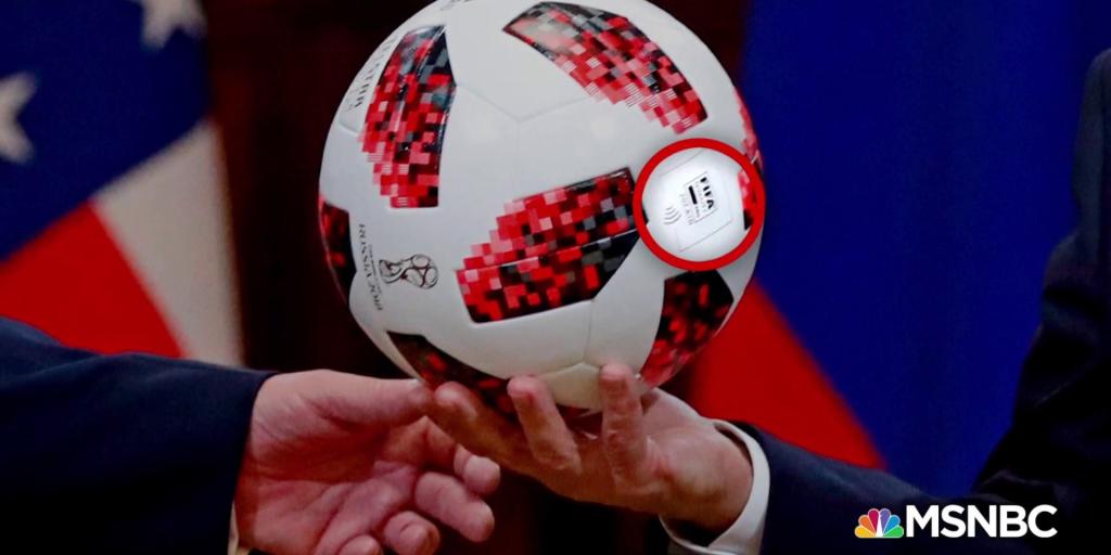 MSNOWNews's tweet card. It turns out that the soccer ball Vladimir Putin gave Donald Trump - the one Trump then promptly threw to Melania - did, in fact, contain an electronic