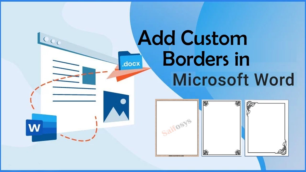 saifosys_'s tweet card. How to Add Custom borders in Pages of MS Word - Microsoft Word -...