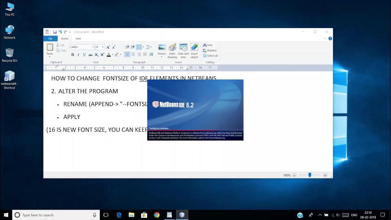 MzdevZm's tweet card. CHANGE IDE FONTSIZE IN NETBEANS