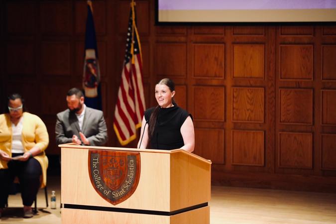 CSSsaints's tweet card. DULUTH, Minn. (csssaints.com) – The Saints Sports Awards returned on Monday, April 1 for its eleventh iteration of the event that recognizes all of St. Scholastica's student-athletes accomplishments...