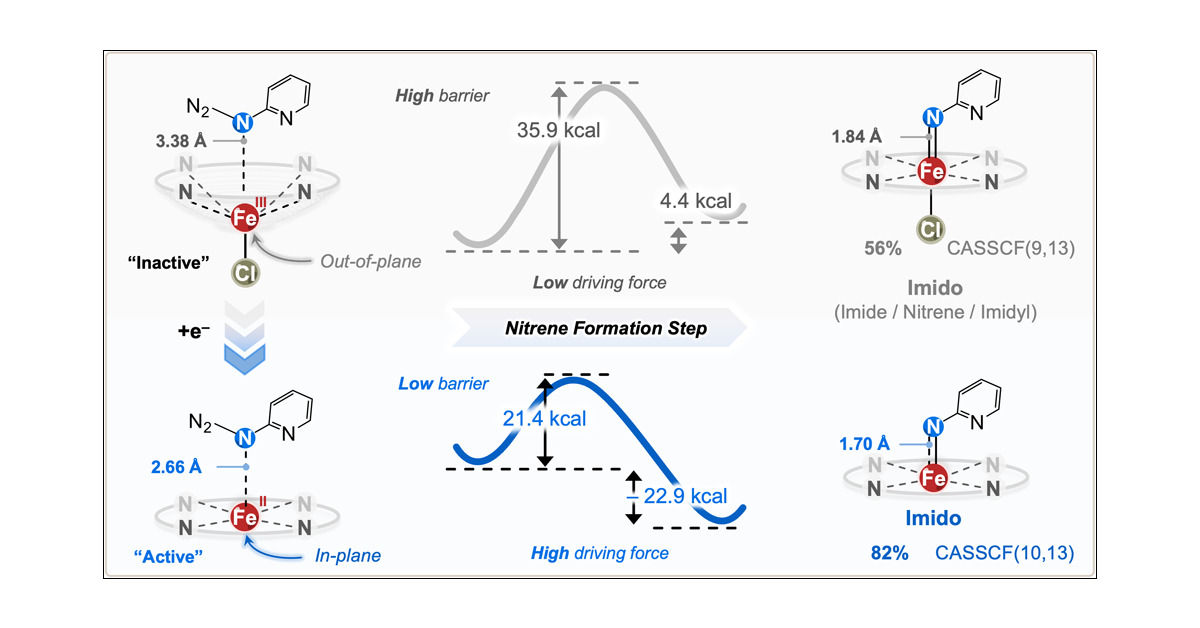CompCatLab's tweet card. Heme-bearing enzymes and synthetic Fe-porphyrin-based catalysts share an inherent structural and functional similarity; both necessitate a one-electron reduction of their resting Fe(III) state to the...