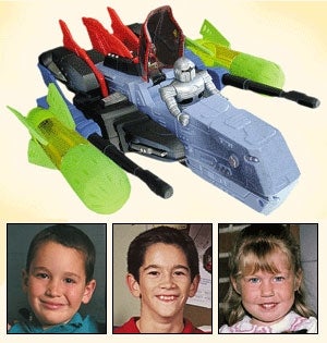 bananafitz's tweet card. WASHINGTON, DC–In cooperation with the U.S. Consumer Product Safety Commission, Wizco Toys of Montclair, NJ, recalled 245,000 Aqua Assault RoboFighters Monday after three dumb kids managed to kill...