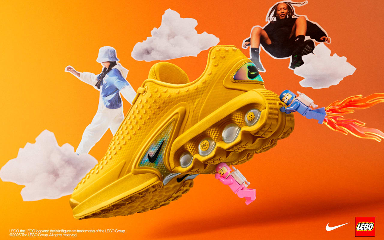 InDesignIdea's tweet card. Descubre el set LEGO Nike Dunk: una fusión innovadora que celebra la creatividad, la cultura del calzado y la innovación del diseño.