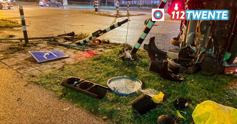 Ravage bij ongeval Auke Vleerstraat Enschede