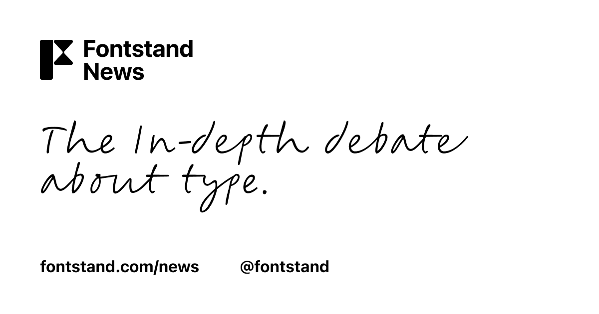 Fontstand's tweet card. Fontstand News