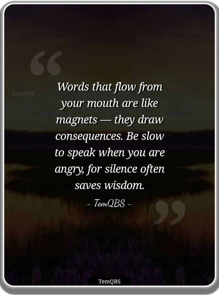 TemQBS's tweet card. Words spoken in moments of anger can lead to irreversible...