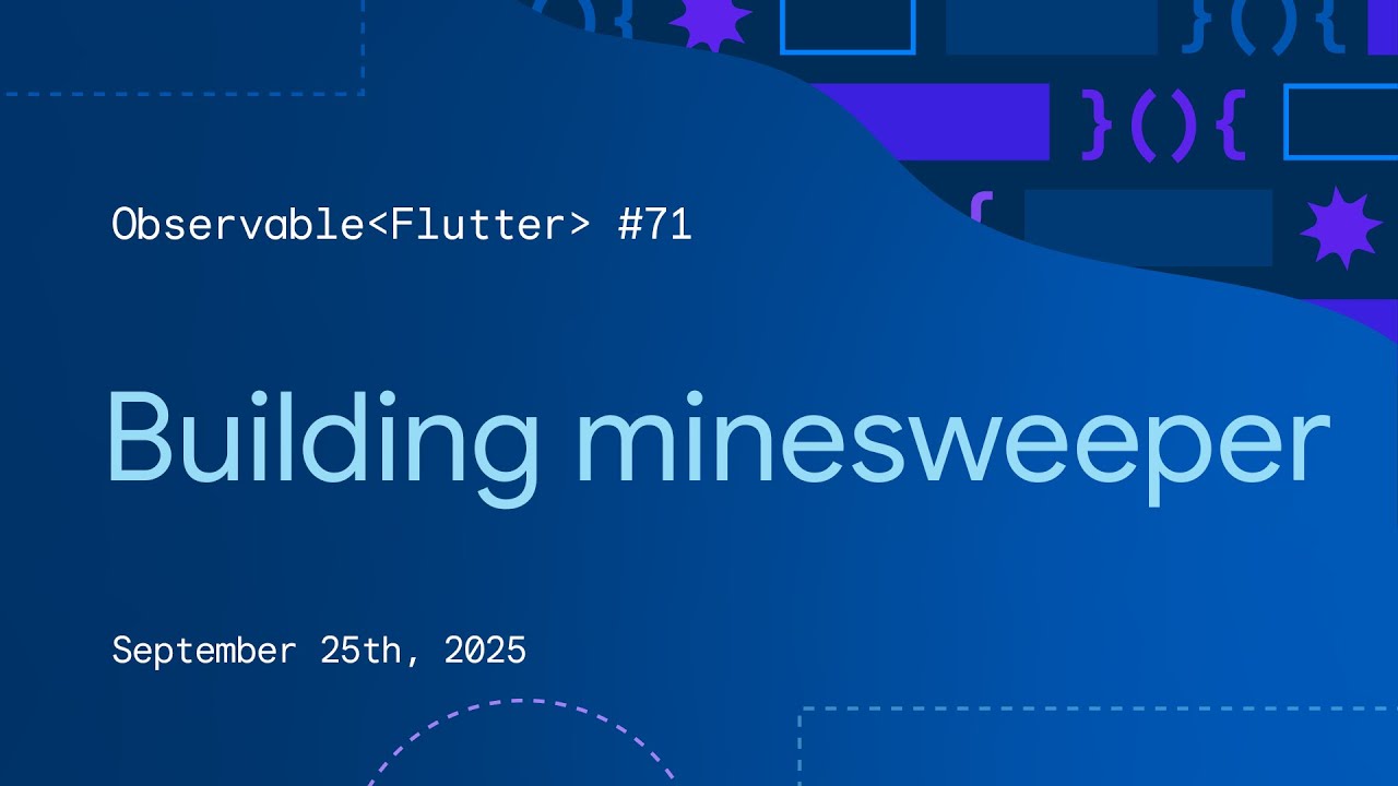 FlutterDev's tweet card. Building Minesweeper | Observable Flutter #71