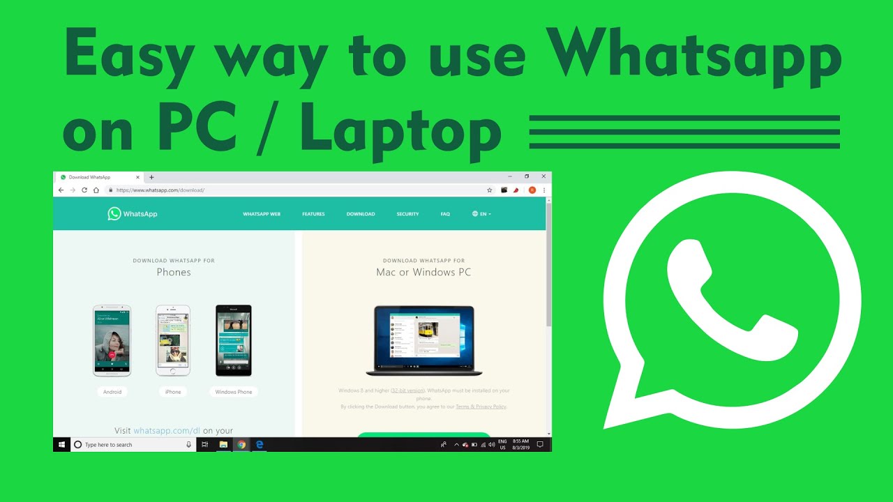 numitech's tweet card. Download and Install WhatsApp on PC and Laptop in Windows 2020...
