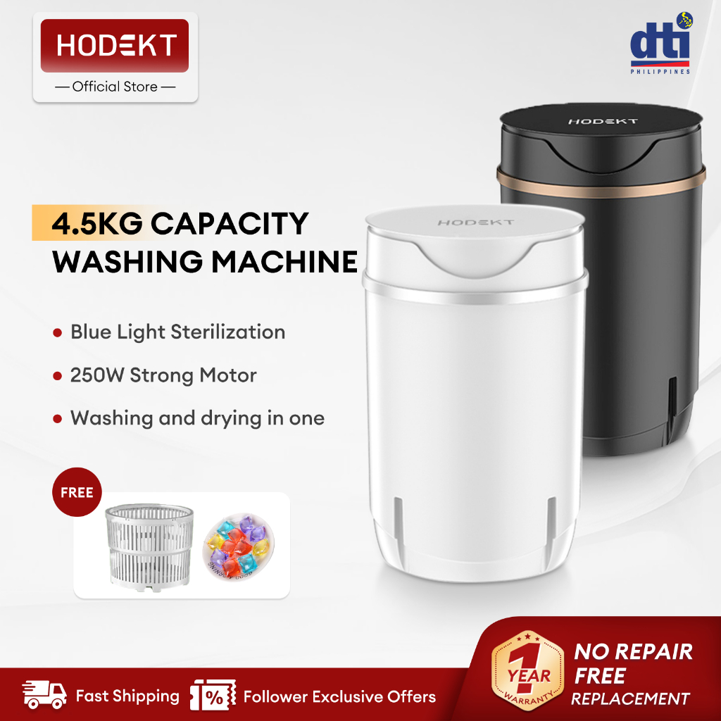 BringMeRain's tweet card. Buy HODEKT Mini Portable Washing Machine With Dryer Blue Light Sterilization For Baby Clothes Dormitory online today! Brand: HODEKT 4.5KG size:55cm*35cm*35cm 6.5KG...