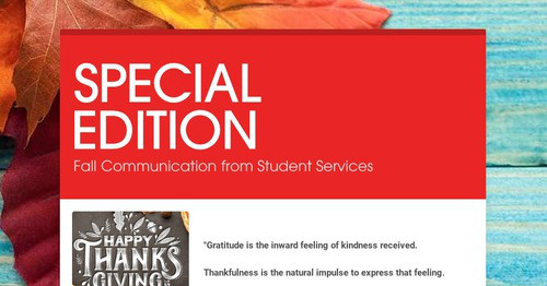 SPS_SPEDandPPS's tweet card. SPECIAL EDITION