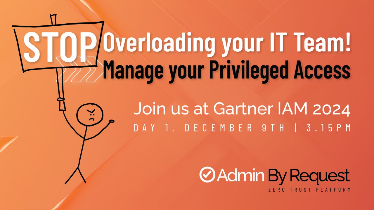 AdminByRequest's tweet card. Are IT overload and user admin rights headaches holding your organization back? We’re all familiar with them: end users who abuse your Helpdesk with support tickets. And fair enough.