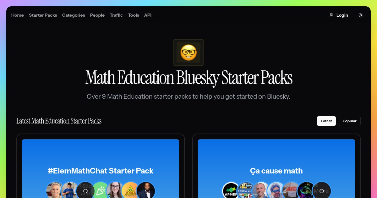 mathhombre's tweet card. Follow the most interesting math education accounts on Bluesky. Browse 9+ starter packs to discover math education communities.