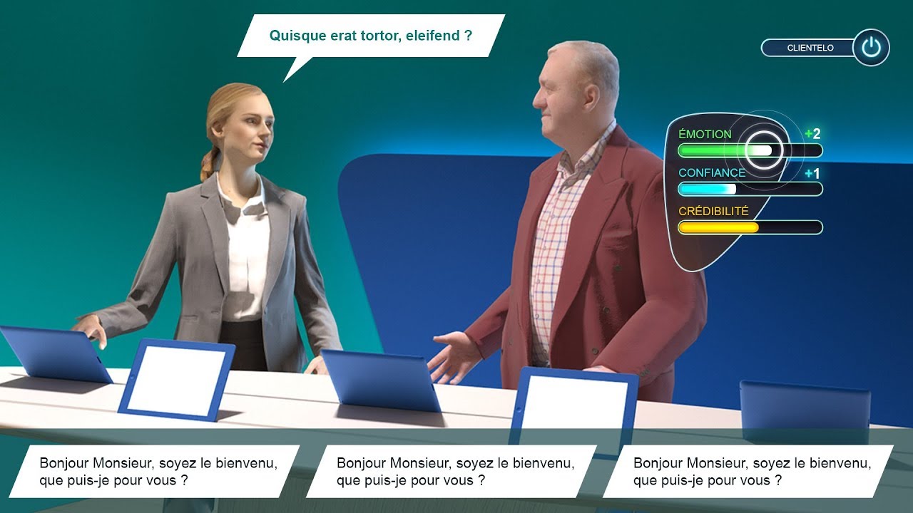 StrassGroupe's tweet card. Clientel'Up, serious game de formation à la relation client en...