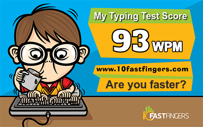 TimeAndReality's tweet card. Test your typing speed and compare the result with your friends. #10FastFingers