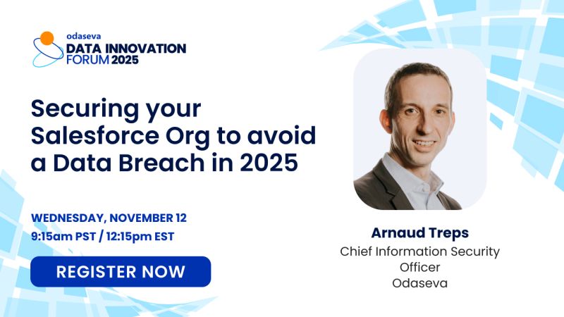 sharoneesl's tweet card. In 2025, attackers are evolving faster than ever - and so must your defenses. Join us at the virtual Data Innovation Forum for our session, "Securing you Salesforce Org to avoid a Data Breach in...