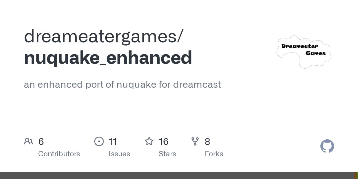rizzoislandgame's tweet card. an enhanced port of nuquake for dreamcast. Contribute to dreameatergames/nuquake_enhanced development by creating an account on GitHub.