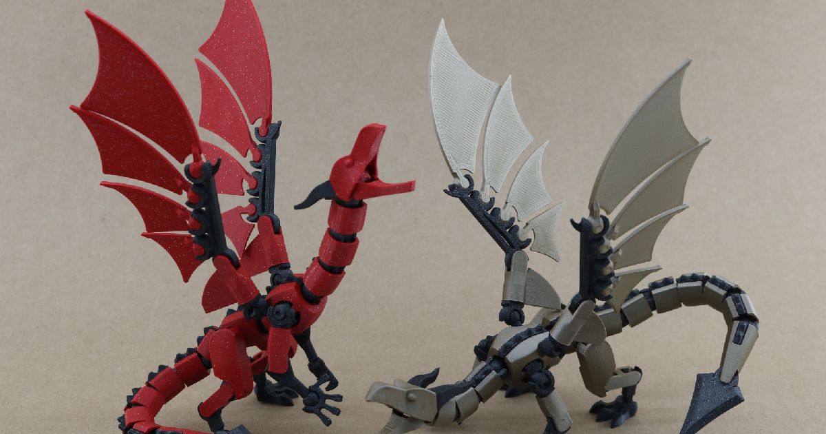 lucky13toys's tweet card. Dragon action figure by soozafone | Download STL model | Printables.com