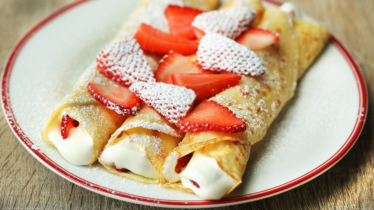 Withe1985's tweet card. Strawberries & Cream Crepes In 15 Minutes Or Less.