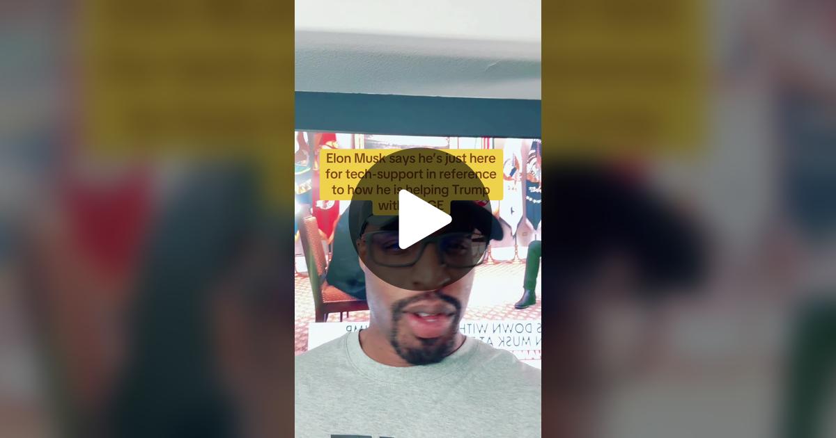 CatnipAndBones1's tweet card. 982 likes, 169 comments. “Elon Musk says he’s just here for tech-support in reference to how he is helping Trump with DOGE”