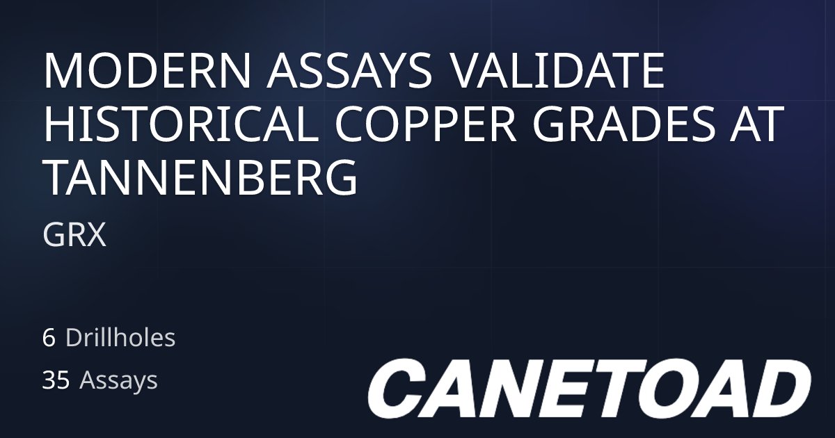 TerryCanetoad's tweet card. Drilling report from GRX published on 2025-11-20.