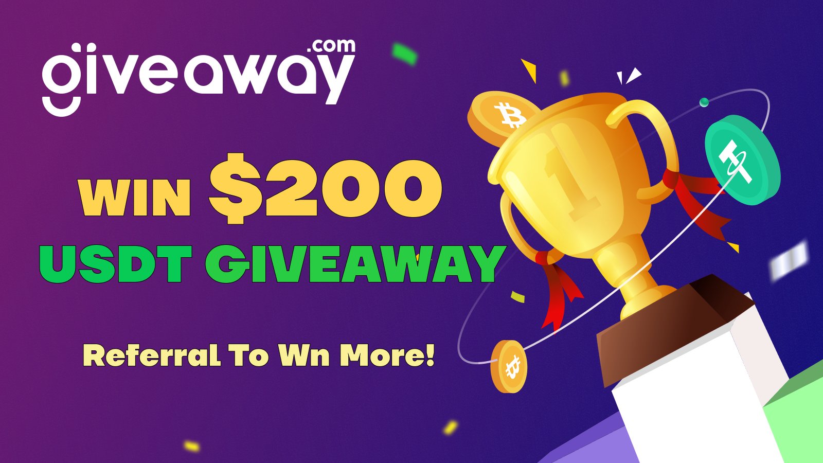 Giveaway_HQ's tweet card. Check out the Awesome Campaign and Enter the Free international Giveaway for your chance to Win USDT