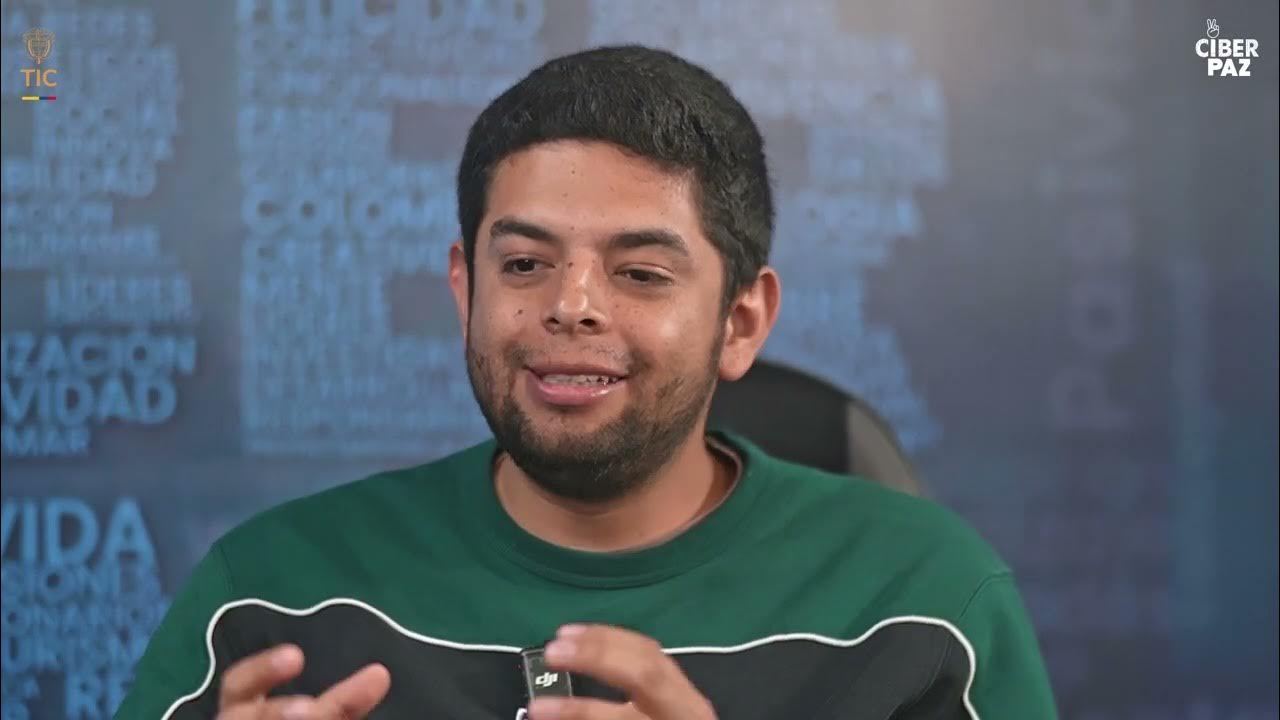 Ciberpazcolombi's tweet card. "Mi sueño es viajar al espacio" - Catedra CiberPaz con Faber Burgos