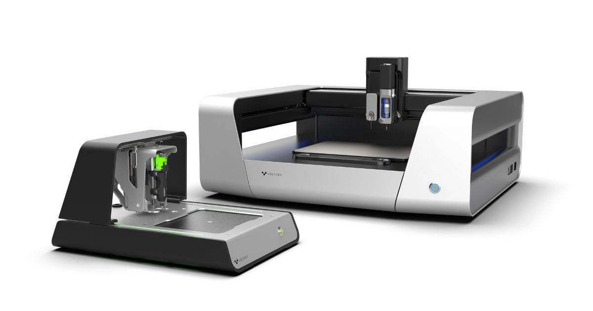 rocksetta's tweet card. Voltera empowers innovators with cutting-edge solutions for additive electronics. From rapid PCB prototyping to flexible and stretchable electronics, our printers are redefining what's possible.