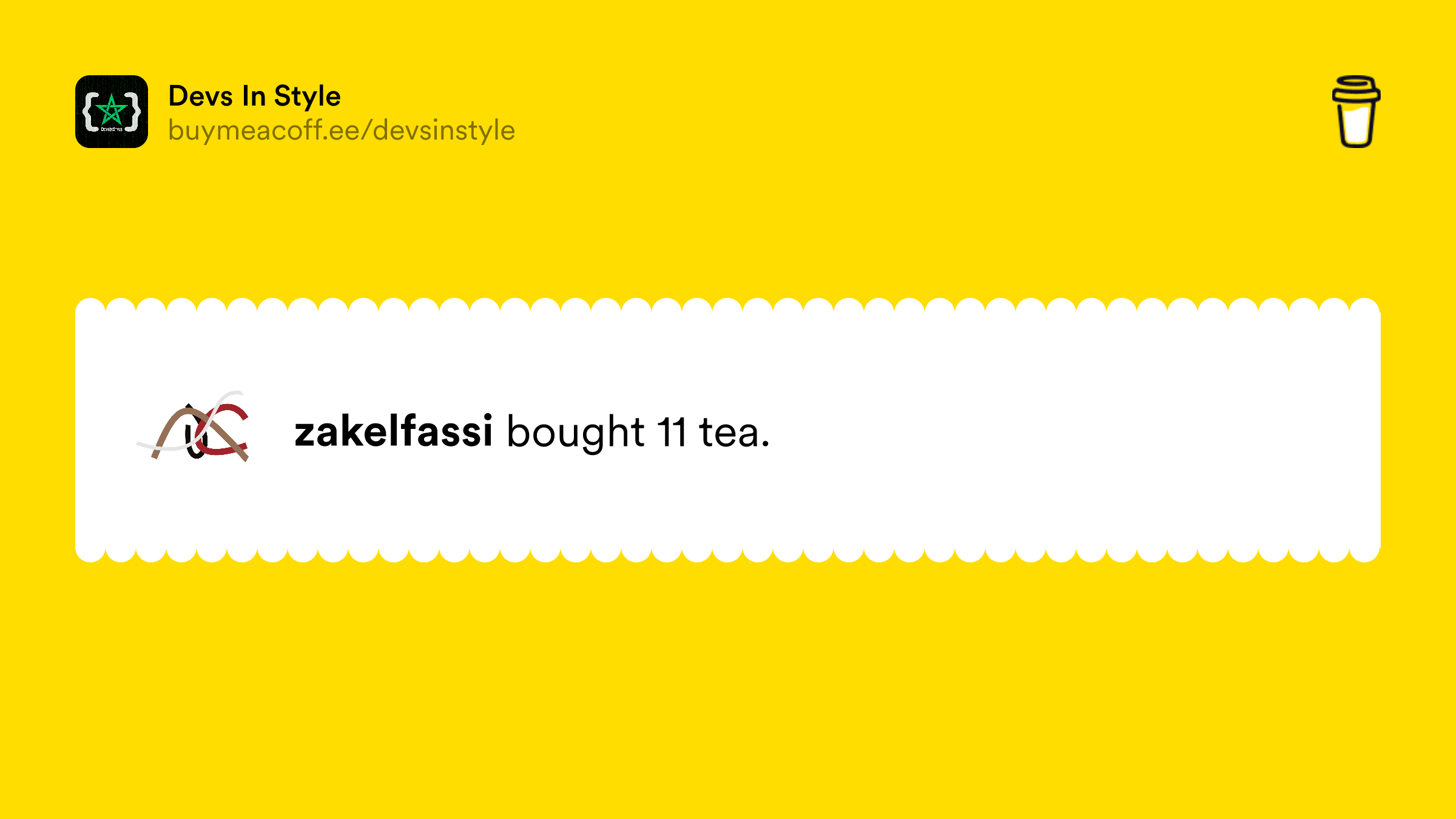 devsinstyle's tweet card. Hey 👋 I just added a page here, you can now Support DevsInStyle 🎙️ 