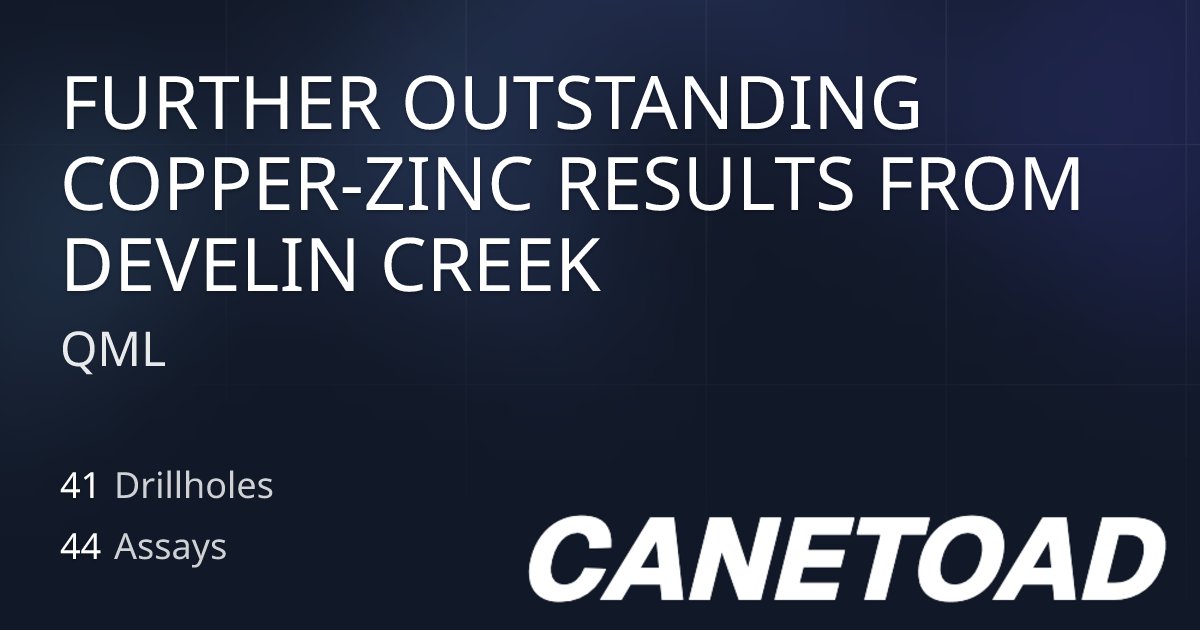 TerryCanetoad's tweet card. Drilling report from QML published on 2025-11-20.