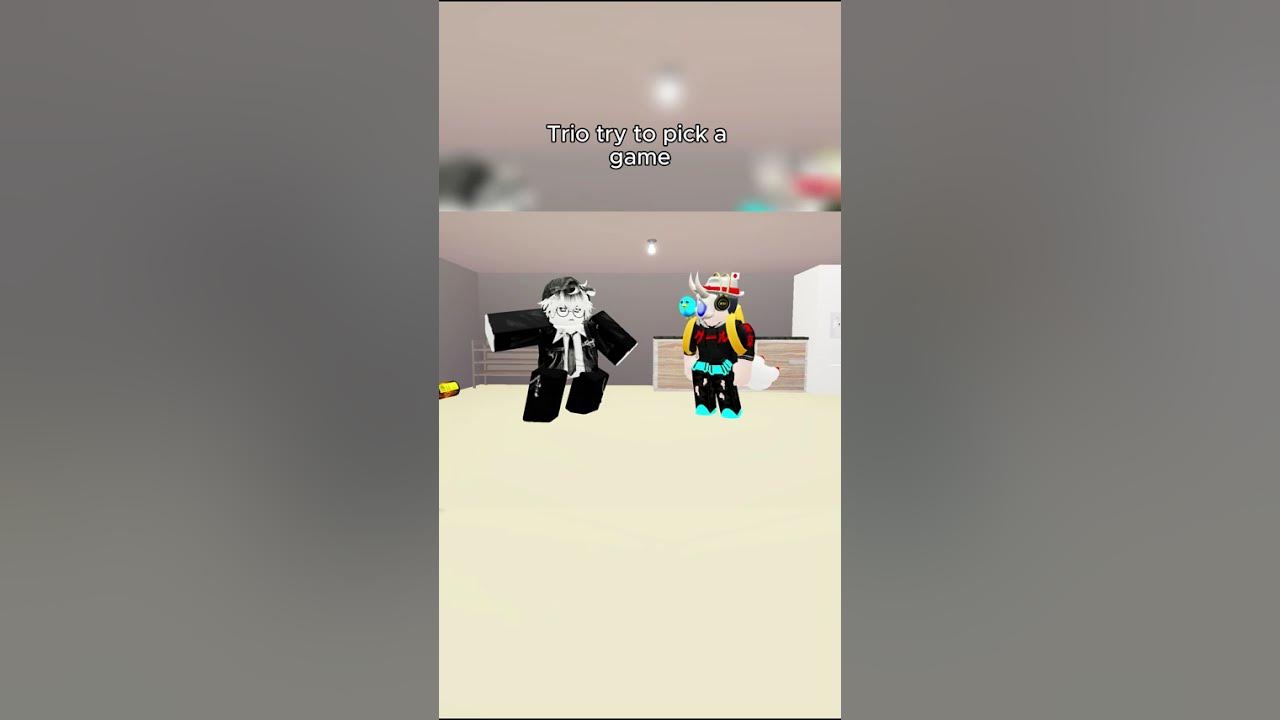DenZarga's tweet card. Trio try to pick a game | #capcut #roblox #robloxedit #meme #foryou...
