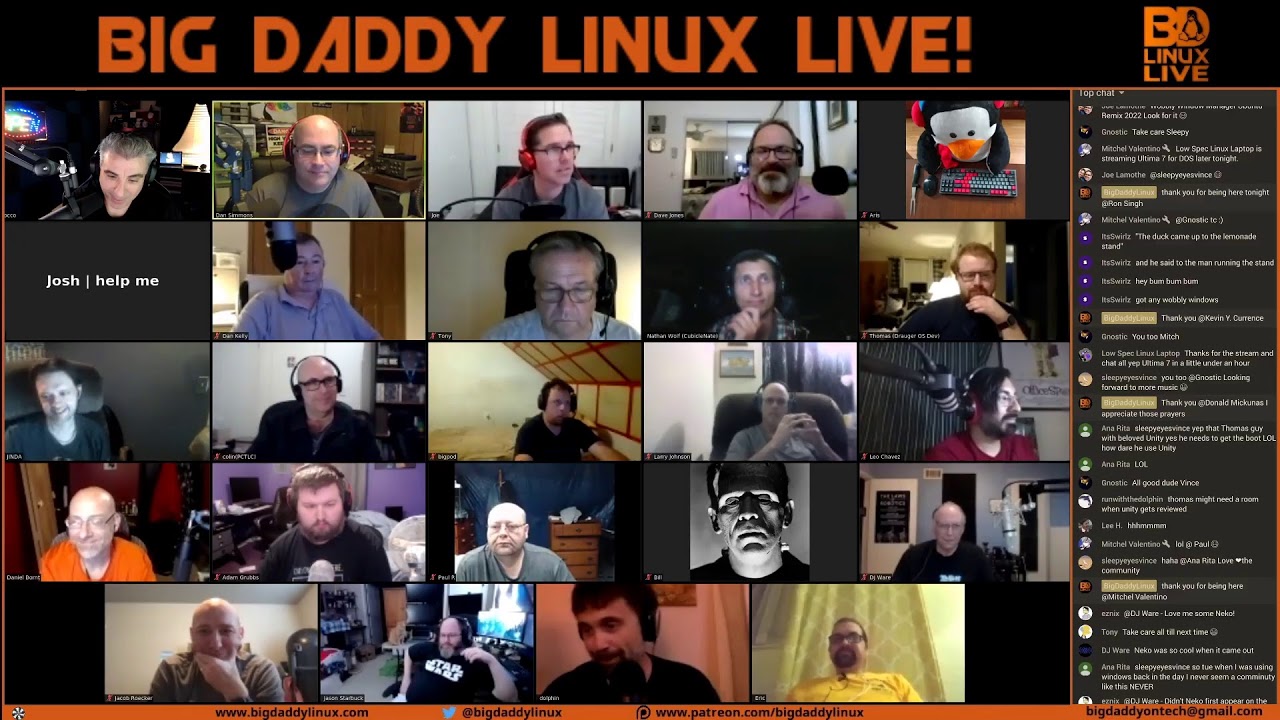 LinuxSaloon's tweet card. Big Daddy Linux Live! 06-27-20 (8pm EDT)