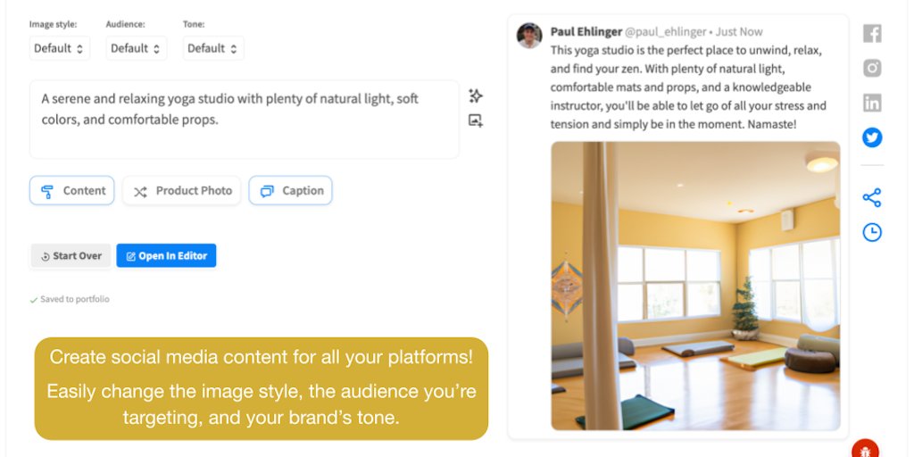getflamel's tweet card. Flamel.ai allows users to build social media content in seconds. Either from simple prompts or from existing product photography, users can create, schedule, and post to their favorite social media...