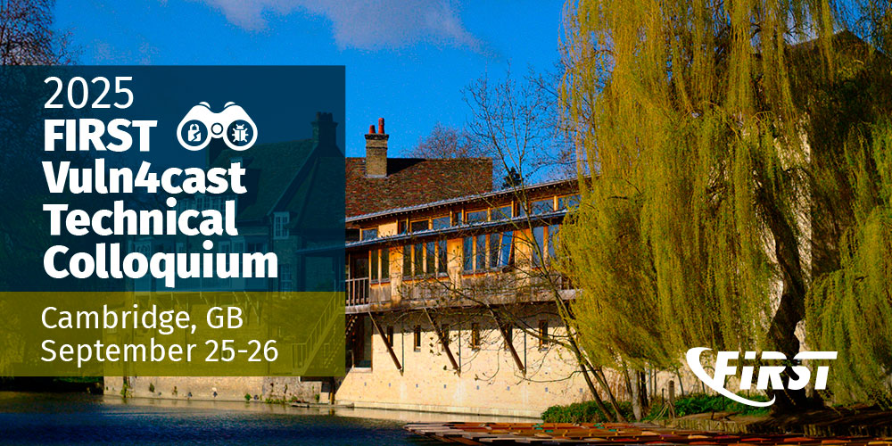 FIRSTdotOrg's tweet card. Vuln4Cast 2025 FIRST Technical Colloquium