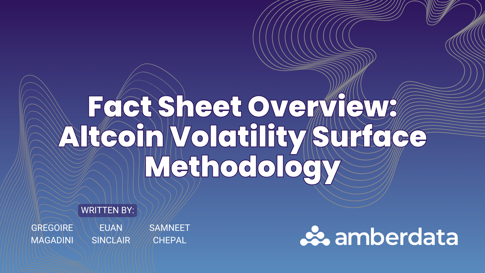 Amberdataio's tweet card. Amberdata's Altcoin Volatility Surface Methodology, offers reliable and consistent volatility estimates for altcoins, overcoming traditional methods' instability and noise.