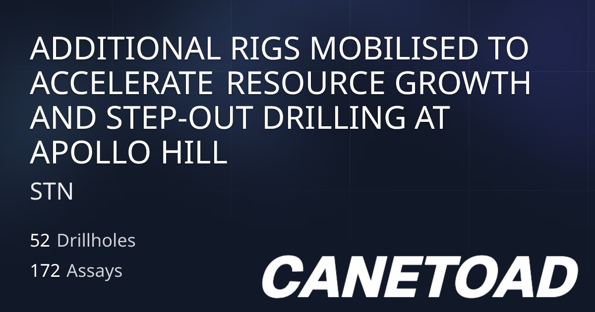 TerryCanetoad's tweet card. Drilling report from STN published on 2025-11-20.