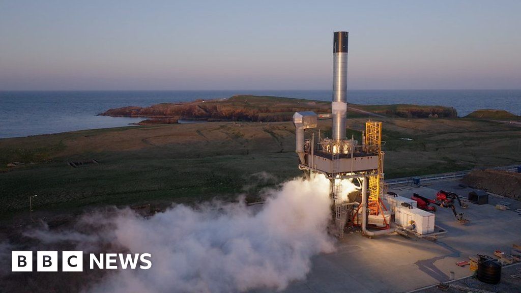 ScotDevInt's tweet card. A rocket manufacturer has successfully tested rocket engines at a space port on Shetland.