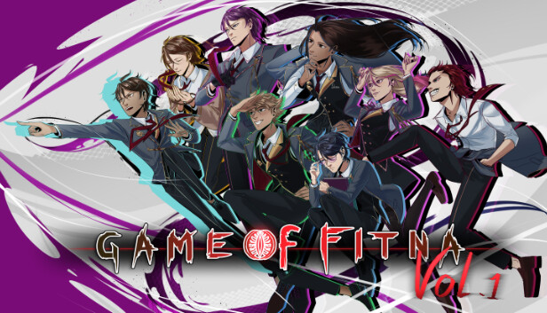 ProjectGOF's tweet card. Game of Fitna Vol. 1: A thrilling death game visual novel set in 2030. Play as Zayn, a high school student thrown into sinister survival games known as "TEST." Fight for your life, uncover shocking...