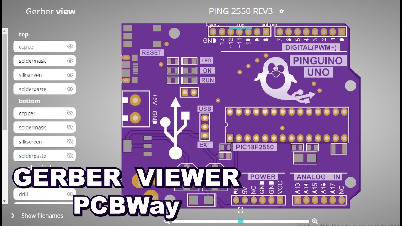designer_pcb's tweet card. PCBWay - Gerber Viewer