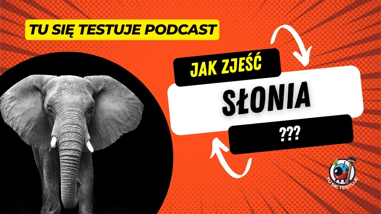 KingaTest's tweet card. JAK zjeść słonia? - Czyli co zrobić z backlogiem pełnym defektów