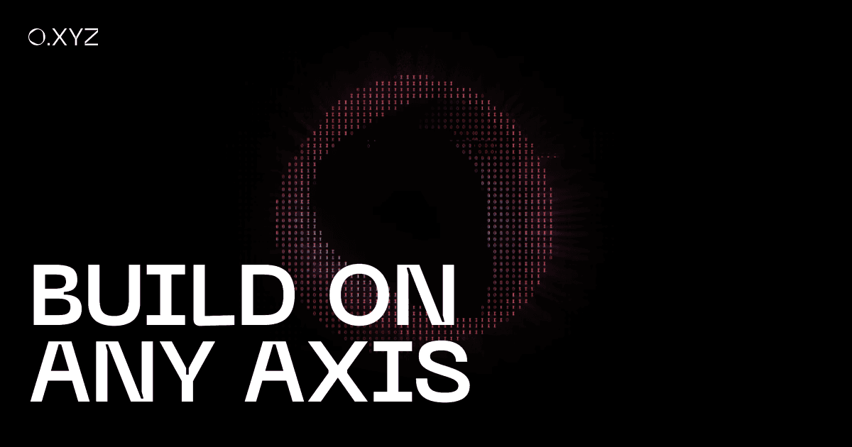 avagadro354177's tweet card. o.xyz is coming soon. Build on any axis. Register know to join the inner circle.