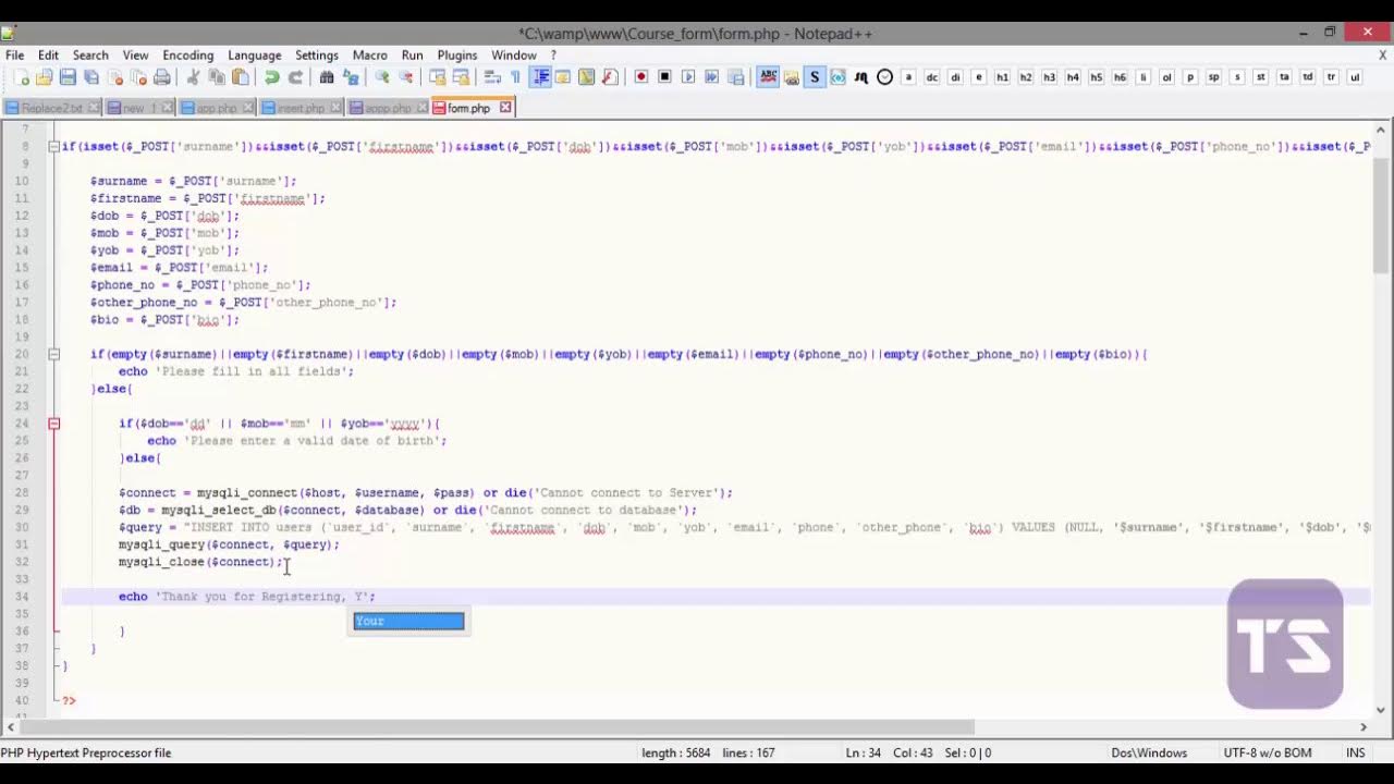 Coderisland's tweet card. PHP MYSQL Complete Registration form Part 6 Final - Lecture 81 (PHP...