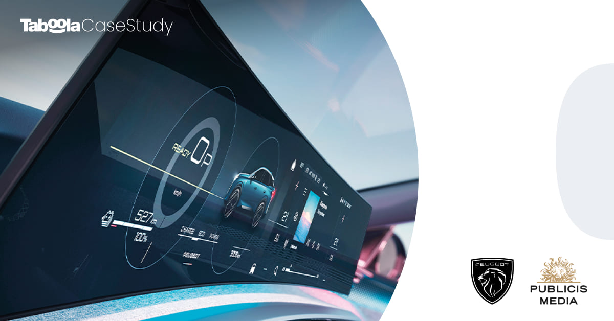 taboola's tweet card. Peugeot & Publicis Media Achieve 2.45X Lower CPL Than Benchmark with Taboola Contextual Targeting