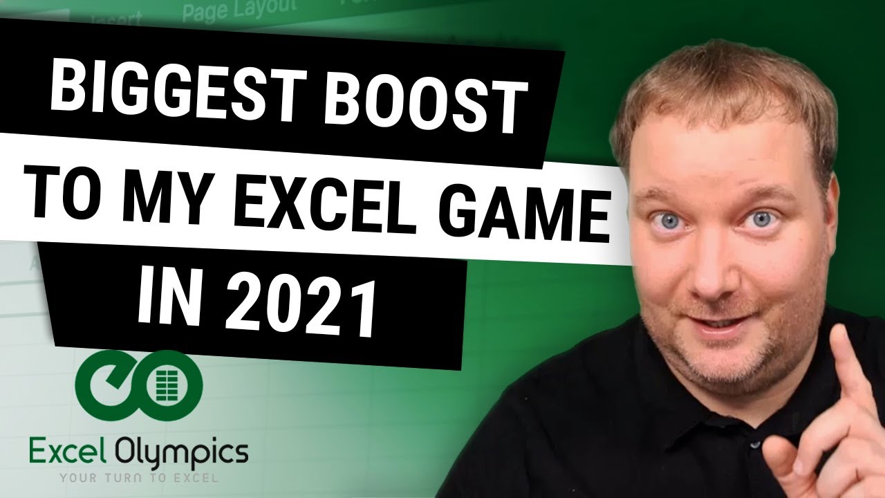 ExcelUnplugged's tweet card. Biggest Boost to My Excel Game in 2021